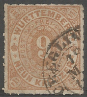 Germany Wurttemberg 1869 Used Stamp Mi# 40 - Sonstige & Ohne Zuordnung