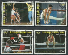 Ivory Coast Cote De Voir 1988 Used Stamps Set Sport - Ivory Coast (1960-...)