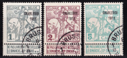 Belgica. 1911 Y&T. 100, 102, 104, - 1910-1911 Caritas
