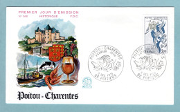 FDC France 1975 - Série Régions - Poitou-Charentes - YT 1851 - 86 Poitiers - 1970-1979