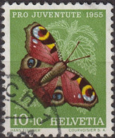 1955 Schweiz Pro Juventute ° Zum:CH J159,Yt:CH 568, Mi:CH 619, Tagpfauenauge, Schmetterling, Insekten - Gebraucht