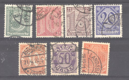 Allemagne  -  Reich  -  Service :  Mi  16-22  (o)          ,      N4 - Dienstzegels