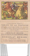 CHROMOS. Chocolat  MENIER.  Fables De La FONTAINE. ...T353 - Menier