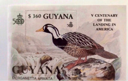 GUYANE 1991 Bloc Neuf ** 1492 Anniversaire  MNH 3575 B127 Canard Duck Ucello Oiseau Bird Pájaro Vogel GUYANA - Anatre