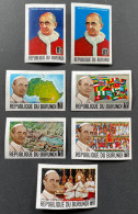 BURUNDI 1969 - NEUF**/MNH - SERIE COMPLETE Mi 506 /512 - YT 330 / 336 - VISITE PAPE PAUL VI - Nuovi