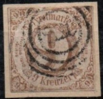 ALTDEUTSCHLAND , THURN UND TAXIS, 1862 - 1864, MI 34, 9 KREUZER, ZIFFER IM KREIS, GESTEMPELT, OBLITERE - Gebraucht