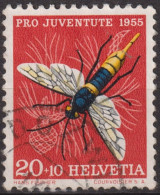 1955 Schweiz Pro Juventute ° Zum:CH J160,Yt:CH 569, Mi:CH 620, Holzwespe, Insekten - Gebraucht