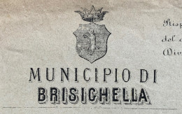 MUNICIPIO DI BRISIGHELLA ANTICA LETTERA DEL 22 APR 89 PER TERRA DEL SOLE E CASTROCARO - Marcophilie