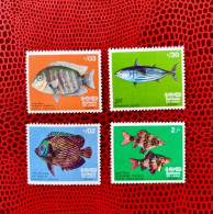 SRI LANKA CEYLAN 1972 4v Neuf MNH ** Mi 428 431 YT Pez Fish Peixe Fisch Pesce Poisson CEYLON - Vissen