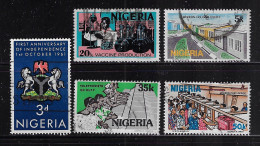 NIGERIA  1961  SCOTT#118,301,490,495,498 USED - Nigeria (1961-...)