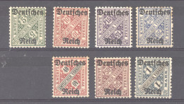 Allemagne  -  Reich  -  Service :  Mi  57-64  *  Sauf 61 - Service