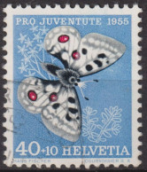 1955 Schweiz Pro Juventute ° Zum:CH J162,Yt:CH 571, Mi:CH 622, Apollo, Schmetterling, Insekten - Gebraucht