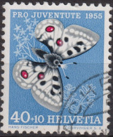 1955 Schweiz Pro Juventute ° Zum:CH J162,Yt:CH 571, Mi:CH 622, Apollo, Schmetterling, Insekten - Usati