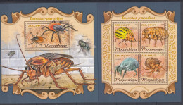 Mozambique 2018 - INSECTES PARASITES - BL + BF - MNH - Michel 42,00 Eur. - Sonstige & Ohne Zuordnung