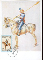 X225 Barbuda, Maximum 1972, Painting Of Albrecht Durer, Armed Knight  Gewappneter Reiter - Other & Unclassified