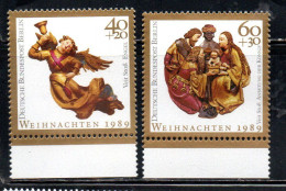GERMANY  GERMANIA BERLIN BERLINO 1989 CHRISTMAS NATALE WEIHNACHTEN NOEL NAVIDAD NATAL COMPLETE SET SERIE COMPLETA MNH - Ongebruikt