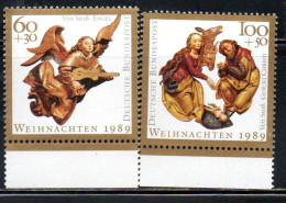 GERMANY GERMANIA ALLEMAGNE 1989 CHRISTMAS WEIHNACHTEN NATALE NOEL NAVIDAD COMPLETE SET SERIE COMPLETA MNH - Unused Stamps