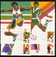USA 1983 Olympic Games Los Angeles, Football Soccer, Basketball Etc. Set Of 4 Maximumcards - Verano 1984: Los Angeles