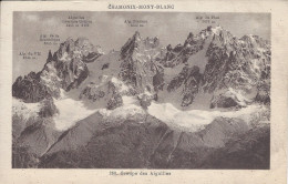 74 CHAMONIX MONT BLANC LE VILLAGE ET LA CHAINE DES AIGUILLES  Editeur COUTTET  Auguste N° 242 - Chamonix-Mont-Blanc