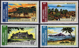 COMORES Poste Aérienne 32 à 35 ** MNH Anjouan Sadapalais Iconi Nioumatchoua Mayotte Mohéli 1971 (CV 17 €) - Airmail