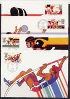 USA 1983 Olympic Games Los Angeles, Fencing, Cycling, Volleyball Etc. Set Of 4 Maximumcards - Verano 1984: Los Angeles