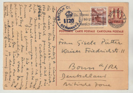 Schweiz Ganzsachen Postkarte Ziffer 10 C. Zürich 1947, British Censorship, Zensurstempel, 2 Scans, Entier Postal - Enteros Postales