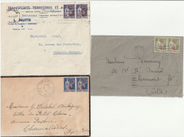 Type Paix, N°478/80, 3 Paires Sur Lettre De 1941 - 1932-39 Vrede