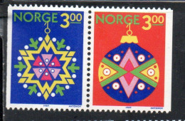 NORWAY NORGE NORVEGIA NORVEGE 1989 CHRISTMAS NATALE NOEL WEIHNACHTEN NAVIDAD COMPLETE SET SERIE COMPLETA MNH - Unused Stamps