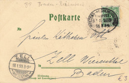 Bahnpost (Ambulant; R.P.O./T.P.O.) Dresden-Reichendorf (Vogtl) (ZA2475) - Lettres & Documents