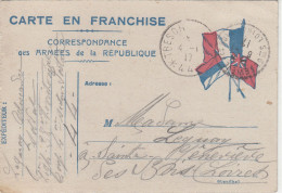 Correspondance Des Armées De La République, Faisceau 3 Drapeaux, éditions STENDHAL, Cachet T Et P 44 Du 4.1.17 - Guerra De 1914-18