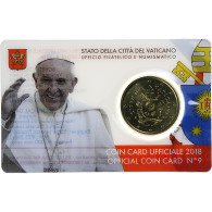 Vatican, 50 Euro Cent, Pape François, Coin Card.FDC, 2018, Rome, Or Nordique - Vaticano