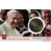 Vatican, 50 Euro Cent, Pape François, Coin Card.FDC, 2020, Rome, Or Nordique - Vatikan