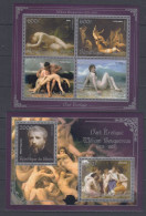 Benin 2013 - Peinture - D'art Erotique - WILLIAM BOUGUEREAU - BL + BF  - MNH - Aktmalerei