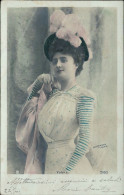 Az891 Cartolina Art Deco Liberty Donnina Woman Yahne Illustratore Artist - Altri & Non Classificati