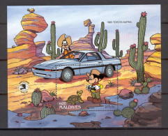 Disney Maldives 1989 Mickey - Toyota Supra MS MNH - Disney