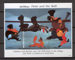 Disney Maldives 1993 Peter And The Wolf MS #1 MNH - Disney