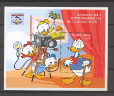 Disney Maldives 1995 Donald Photographed By Huey, Dewey, Louie MS MNH - Disney