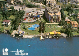 13521073 Bissone Lago Di Lugano Albergo Lago Di Lugano Fliegeraufnahme Bissone L - Other & Unclassified