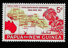 1962 Map  Michel PG 43 Stamp Number PG 167 Yvert Et Tellier PG 47 Stanley Gibbons PG 36 X MH - Papua-Neuguinea