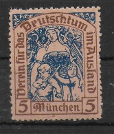 Bayern 1909 Wehrschatz München Spendenmarke Cinderella Vignet Werbemarke Propaganda - Vignettes De Fantaisie