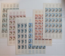 France 1962/70 Feuilles. Célébrités Françaises, Tableaux, Philatec, ...  717 Cote €. - Full Sheets