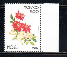MONACO 1989 CHRISTMAS NOEL WEIHNACHTEN NATALE NAVIDAD 2fr MNH - Unused Stamps