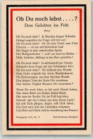 39806005 - Liebesgedicht Ob Du Noch Lebst? Von Paul Hottmann Im Schwarz-Weiss-Rotem Rahmen Kriegsserie Nr. 17 - War 1914-18