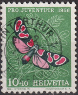 1956 Schweiz Pro Juventute ° Zum:CH J164,Yt:CH 582, Mi:CH 633, Widderchen, Schmetterling, Insekten - Gebraucht