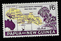 1962 Map  Michel PG 44 Stamp Number PG 168 Yvert Et Tellier PG 48 Stanley Gibbons PG 37 X MH - Papua New Guinea
