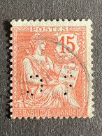 FRANCE E N°125 E.C 26 Indice 7 Perforé Perforés Perfins Perfin !! ( Perfo Incomplete ) - Other & Unclassified