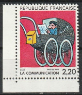 La Communication Lob 1988 Timbre Neuf** Avec Bord De Feuille N° 2513 - Nuevos