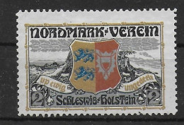 Deutsches Reich Schleswig 1911 Wehrschatz Nordmarkverein Spendenmarke Cinderella Vignet Werbemarke Propaganda - Etichette Di Fantasia