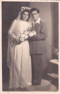 Old Real Original Photo - Wedding Groom Bride - Stara Zagora Photo Studio Mihailov - Ca. 13x8.5 Cm - Anonymous Persons