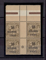 MONACO - N°49 ** - HAUT DE FEUILLE - MILLESIME 0 - BLOC DE 4 - TTB - Unused Stamps